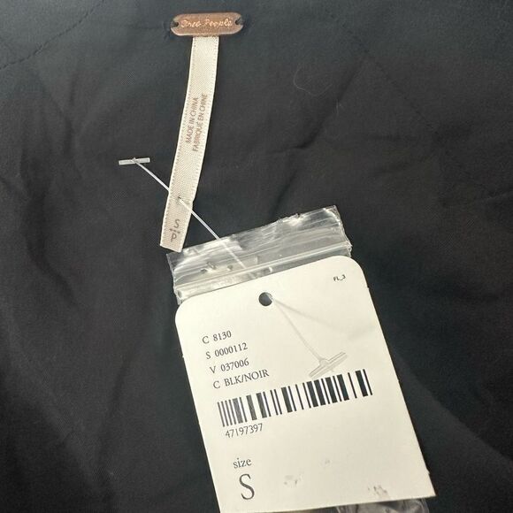 Free People Wonderland Printed A-Line Mini Dress Black Floral sz Small New - Picture 7 of 11